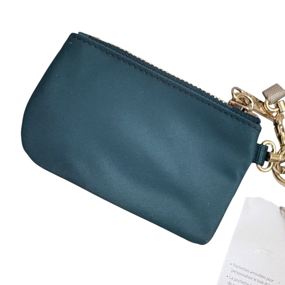 Lululemon Dual Pouch Wristlet new nwt in Warp Teal/Gold/Bone - Picture 3 of 8